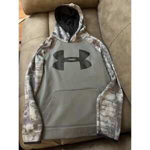 UNDER ARMOUR HOODIE GRAPHIC BOYS LOOSE FIT CONTRAST SLEEVES Youth Size Médium